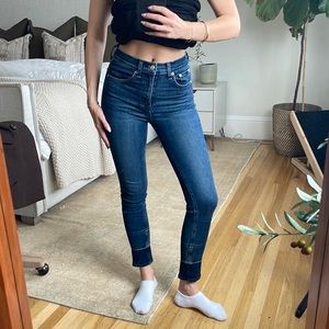 Rag & Bone High Rise Ankle Skinny Jeans